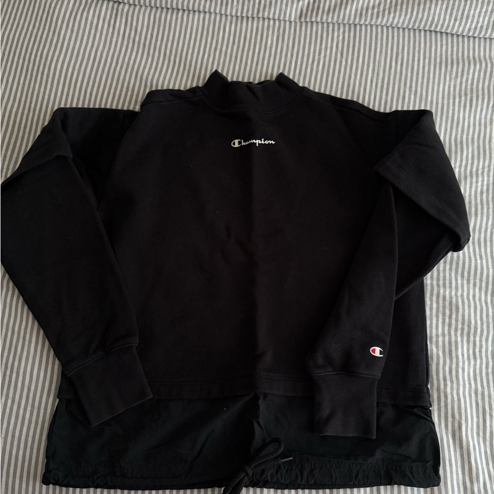 Champion Black Sweatshirt with Logo